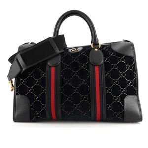 Gucci Convertible Duffle Bag GG Velvet Medium